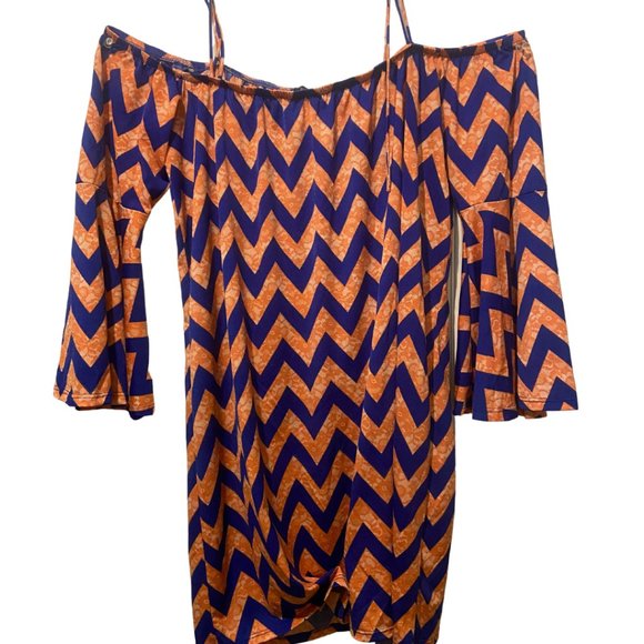 Joyce Gator orange blue UF dress sz L - Picture 2 of 9